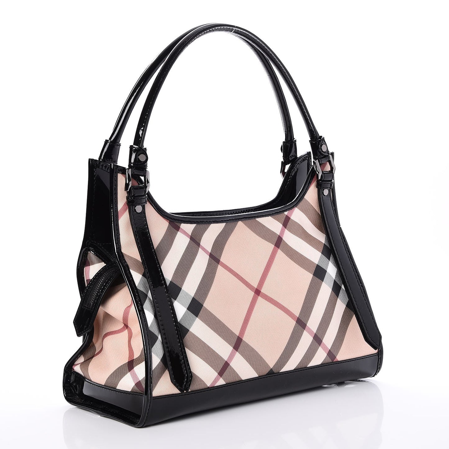 Patent Trim Supernova Check Ashmore Tote Black