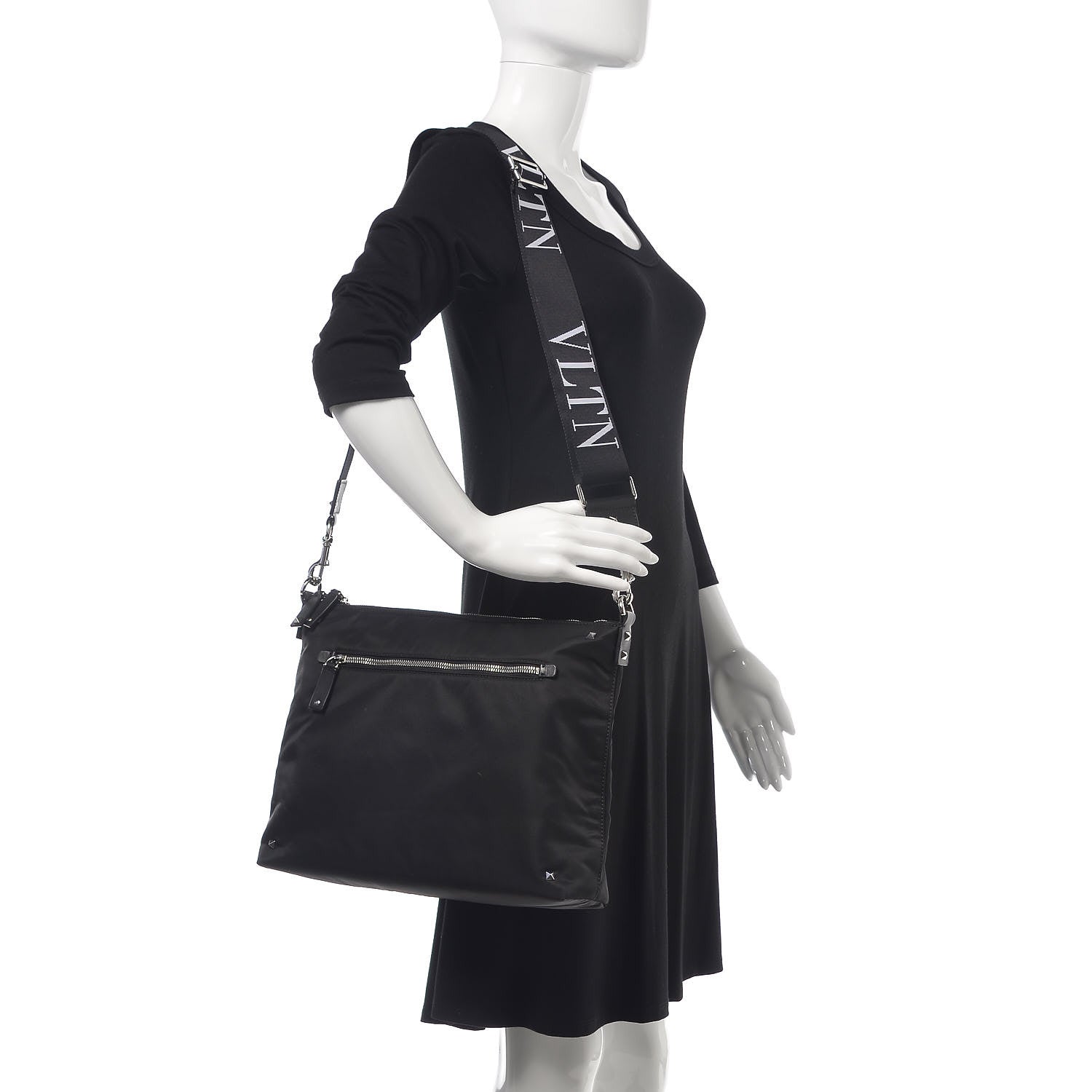 Valentino Garavani Nylon VLTN Messenger Bag Black 2 of 7