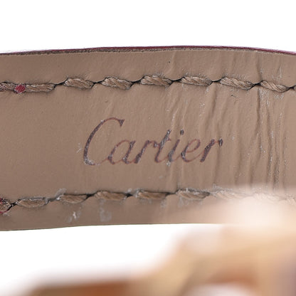 Cartier 18K Yellow Gold Alligator Diamond 24mm Must de Colisee Quartz Watch Red 10 of 19