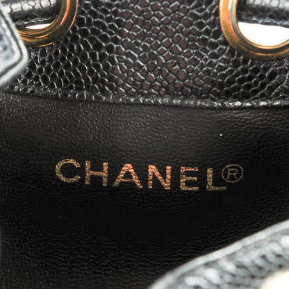 Chanel Caviar CC Drawstring Shoulder Bag Black 6 of 8