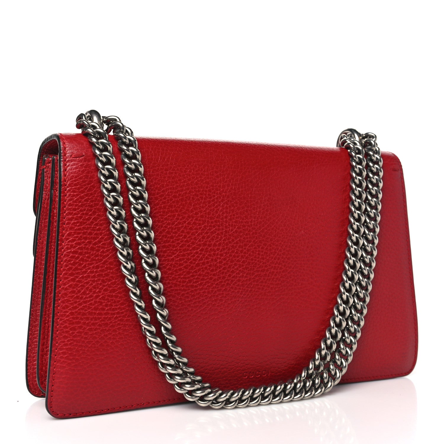 Gucci Dollar Calfskin Swarovski Crystal Small Dionysus Shoulder Bag Hibiscus Red 3 of 10