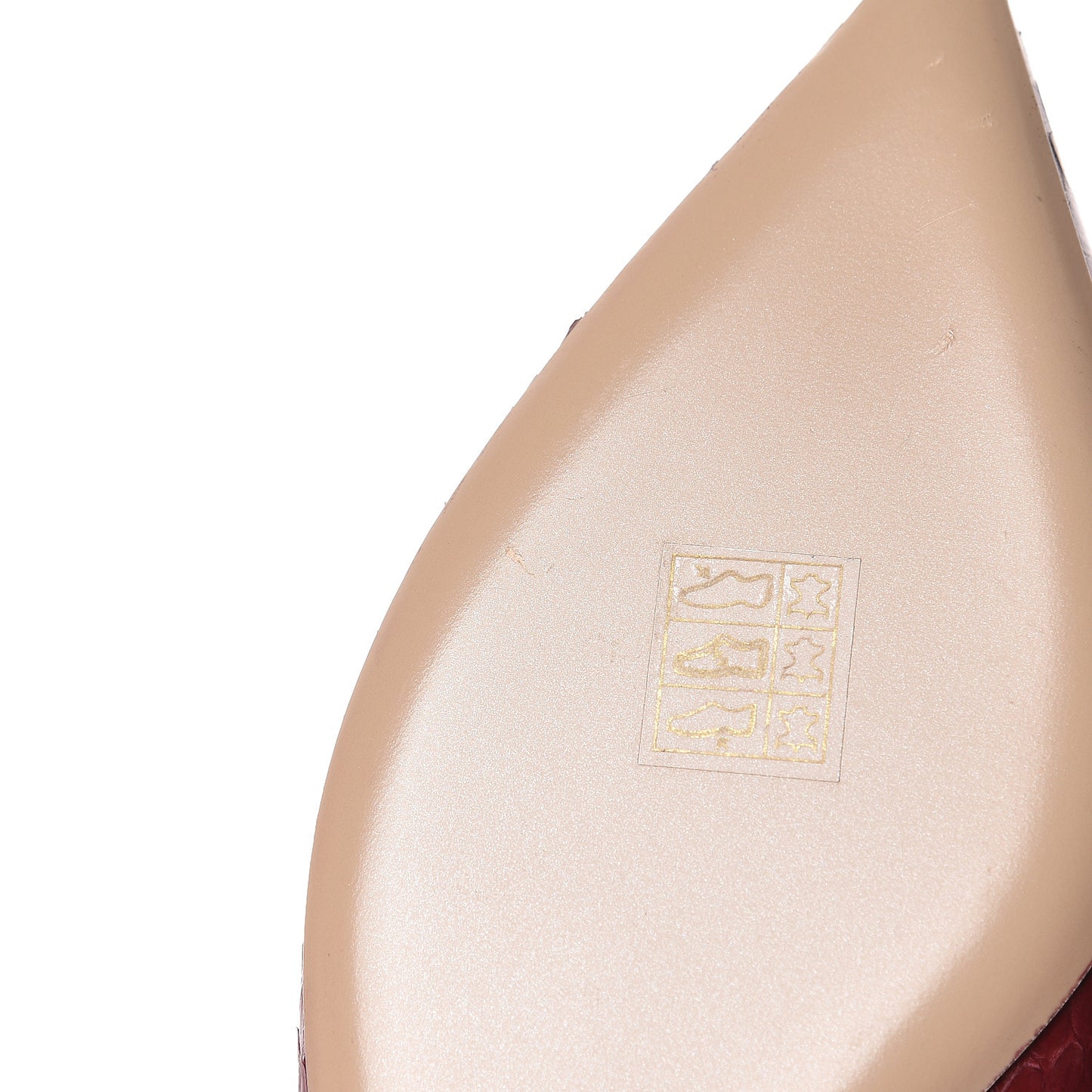 Ayers Snakeskin Rockstud Ballerina Flats 39 Cerise