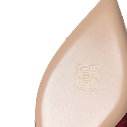Valentino Garavani Ayers Snakeskin Rockstud Ballerina Flats 39 Cerise 9 of 10