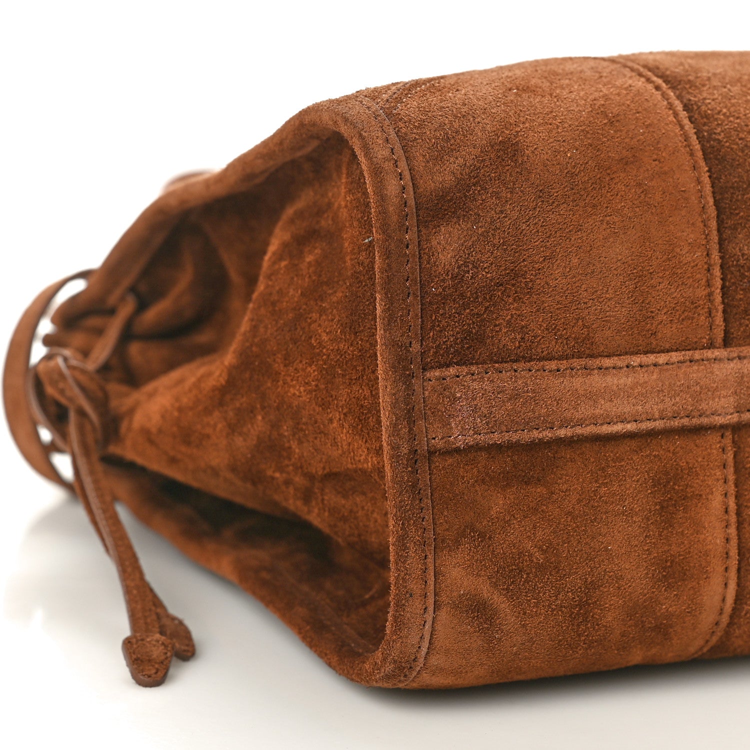 Prada Suede Large Bonnie Shoulder Bag Cocoa Brown 8 of 9