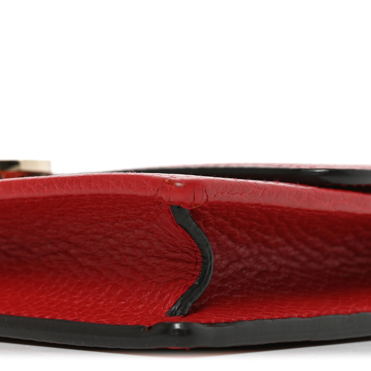 Gucci Dollar Calfskin Interlocking G Chain Wallet Red 10 of 10
