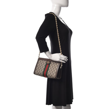 Gucci GG Supreme Monogram Web Small Ophidia Chain Shoulder Bag Brown 2 of 10