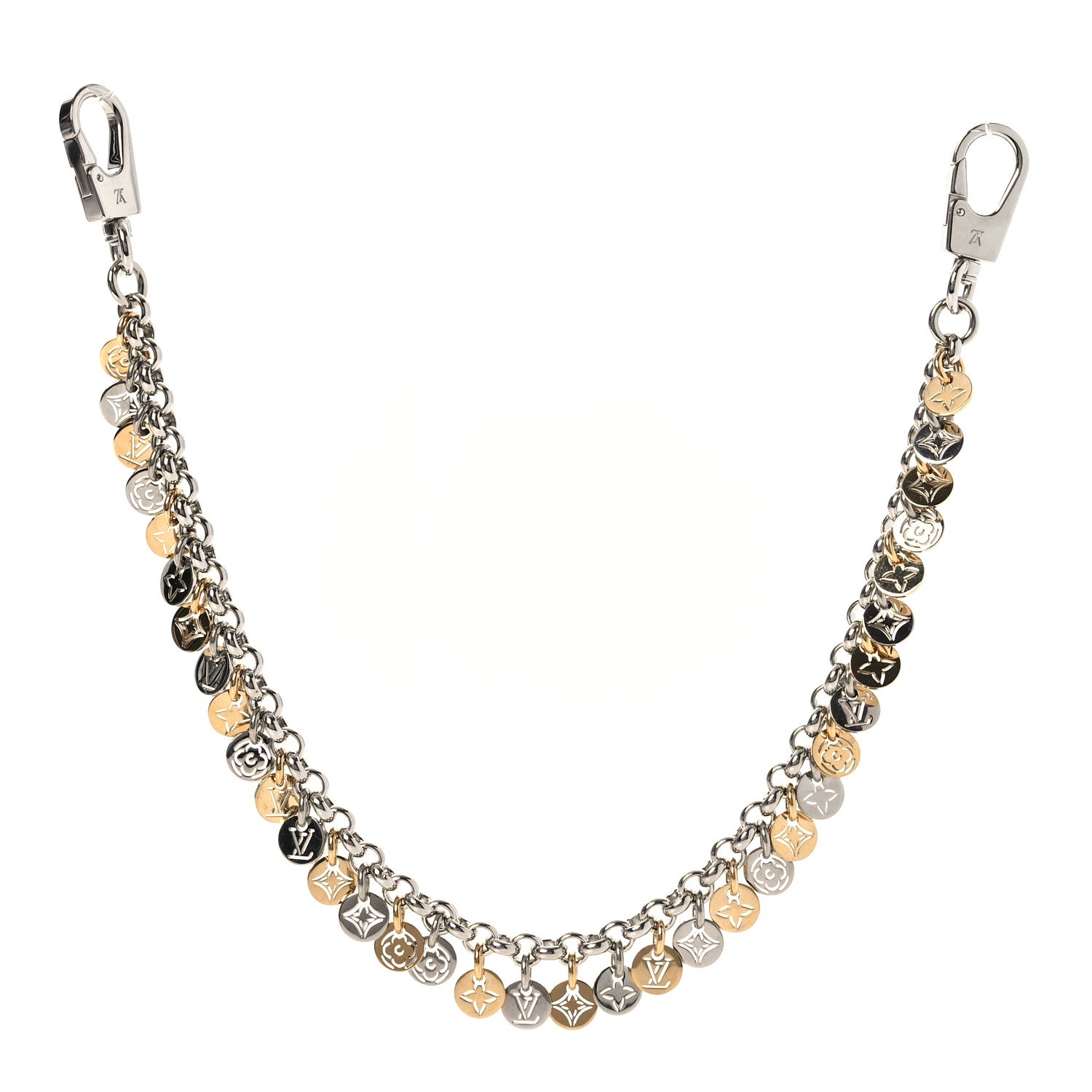 Louis Vuitton Metal Pastilles Key Chain Bag Charm Silver Gold 1 of 3
