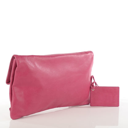 Balenciaga Agneau Giant 21 Silver Hardware Envelope Clutch Cyclamen 3 of 7