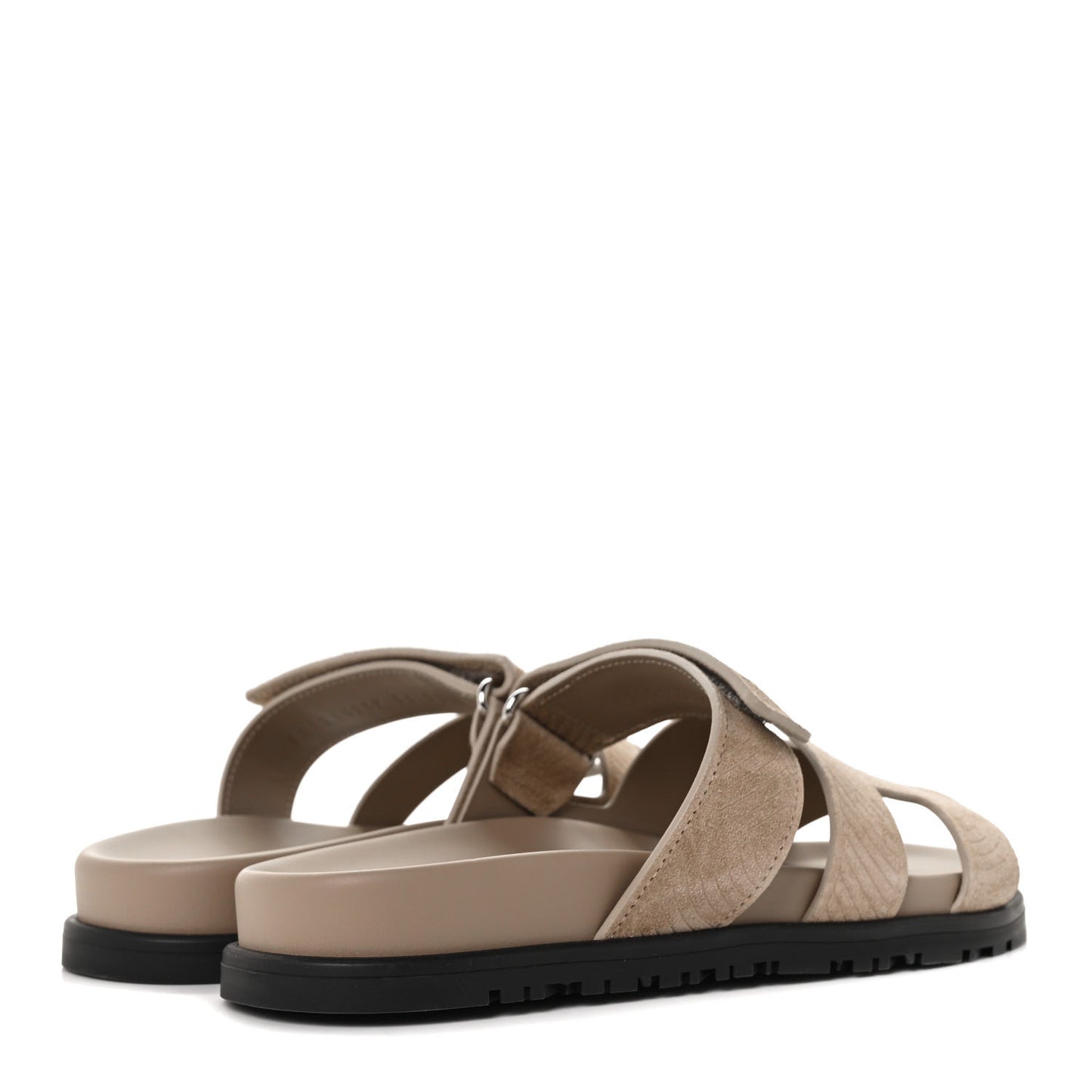 Suede Goatskin Chaine d'Ancre Womens Chypre Sandals 36 Beige Sable