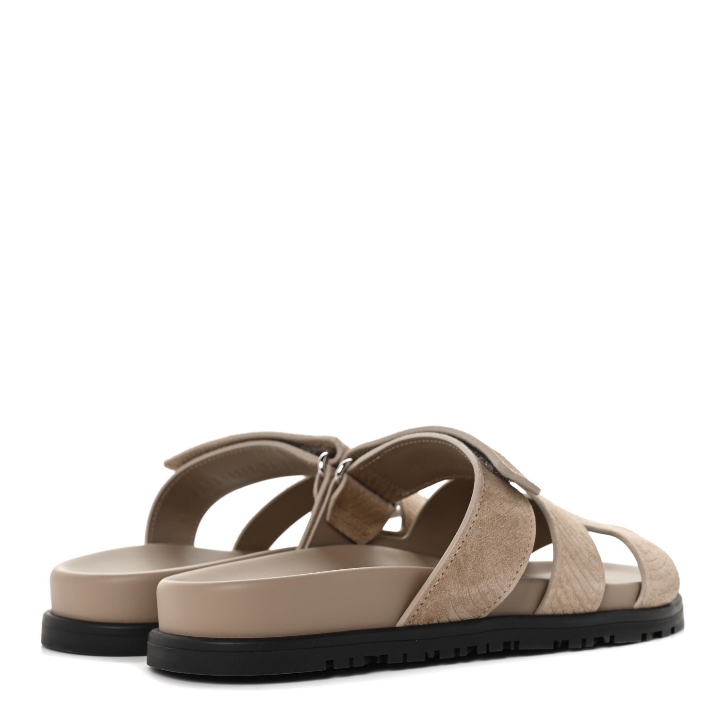 Hermes Suede Goatskin Chaine d'Ancre Womens Chypre Sandals 36 Beige Sable 4 of 9