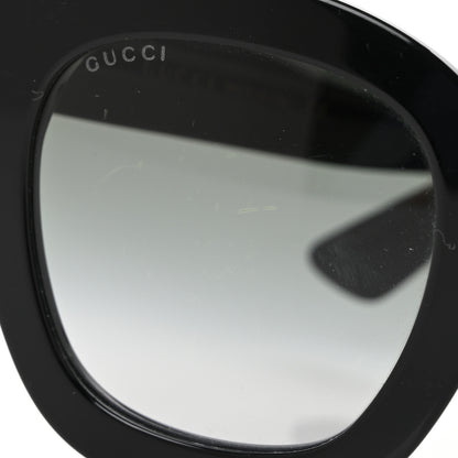 Gucci Acetate Crystal Star Round Frame Sunglasses GG0208S Black 7 of 8