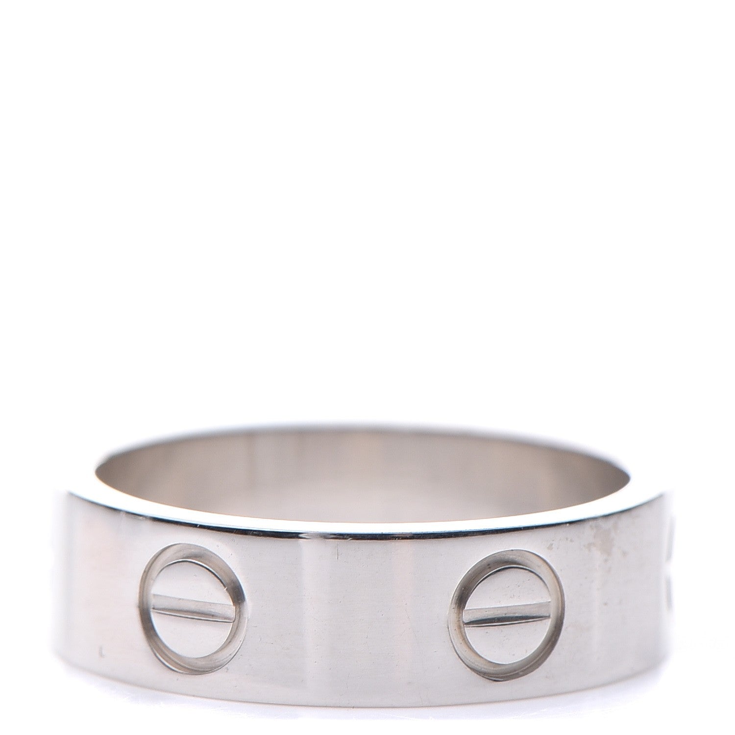 Cartier 18K White Gold 5.5mm LOVE Ring 52 6 1 of 6