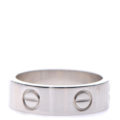 Cartier 18K White Gold 5.5mm LOVE Ring 52 6 1 of 6