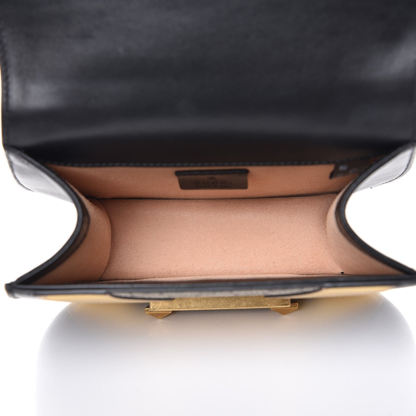 GG Supreme Monogram Small Osiride Shoulder Bag Black Gold