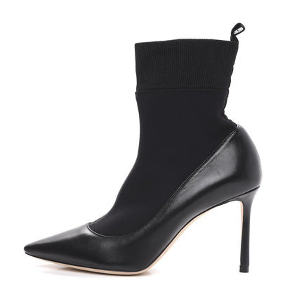 Jimmy Choo Nappa Stretch Fabric Brandon 85 Ankle Sock Boots 37 Black 1 of 8