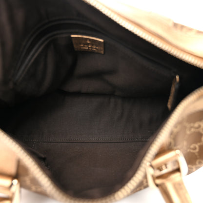 Gucci Satin Monogram Small Abbey Boston Metallic Bronze 5 of 17