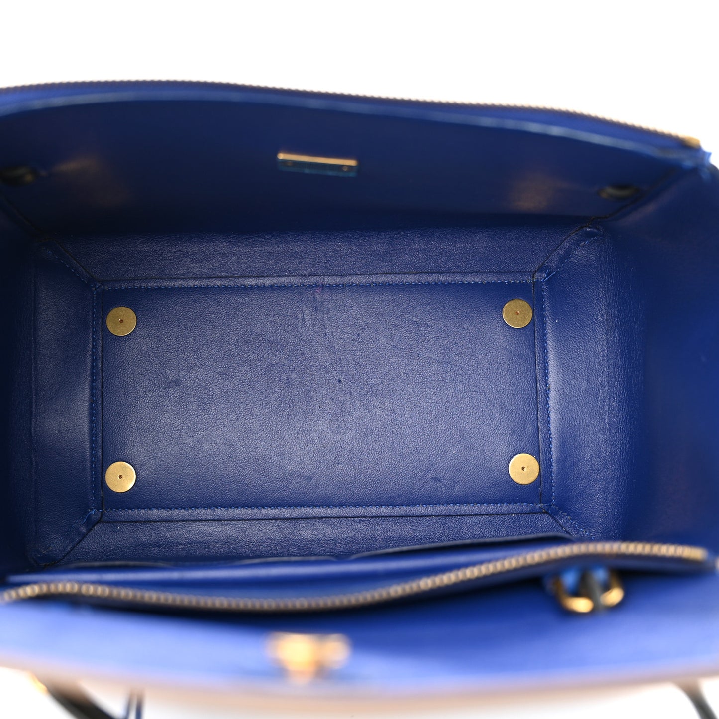 Elephant Calfskin Mini Tri-Color Belt Bag Indigo