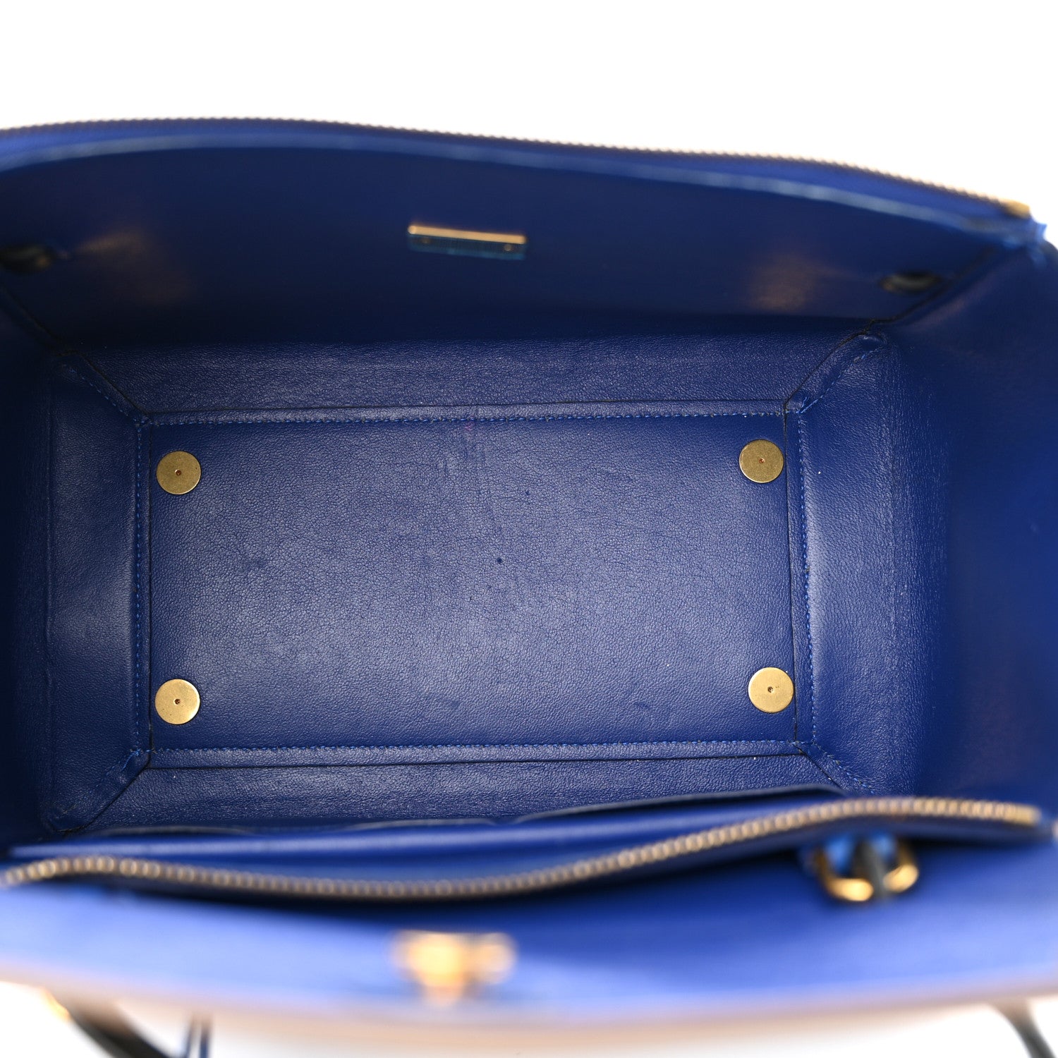 Celine Elephant Calfskin Mini Tri-Color Belt Bag Indigo 5 of 16