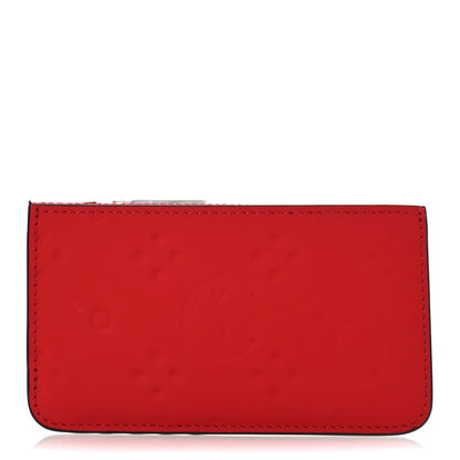 Christian Louboutin Calfskin Loubinthesky Credilou Zipped Card Holder Loubi 1 of 9