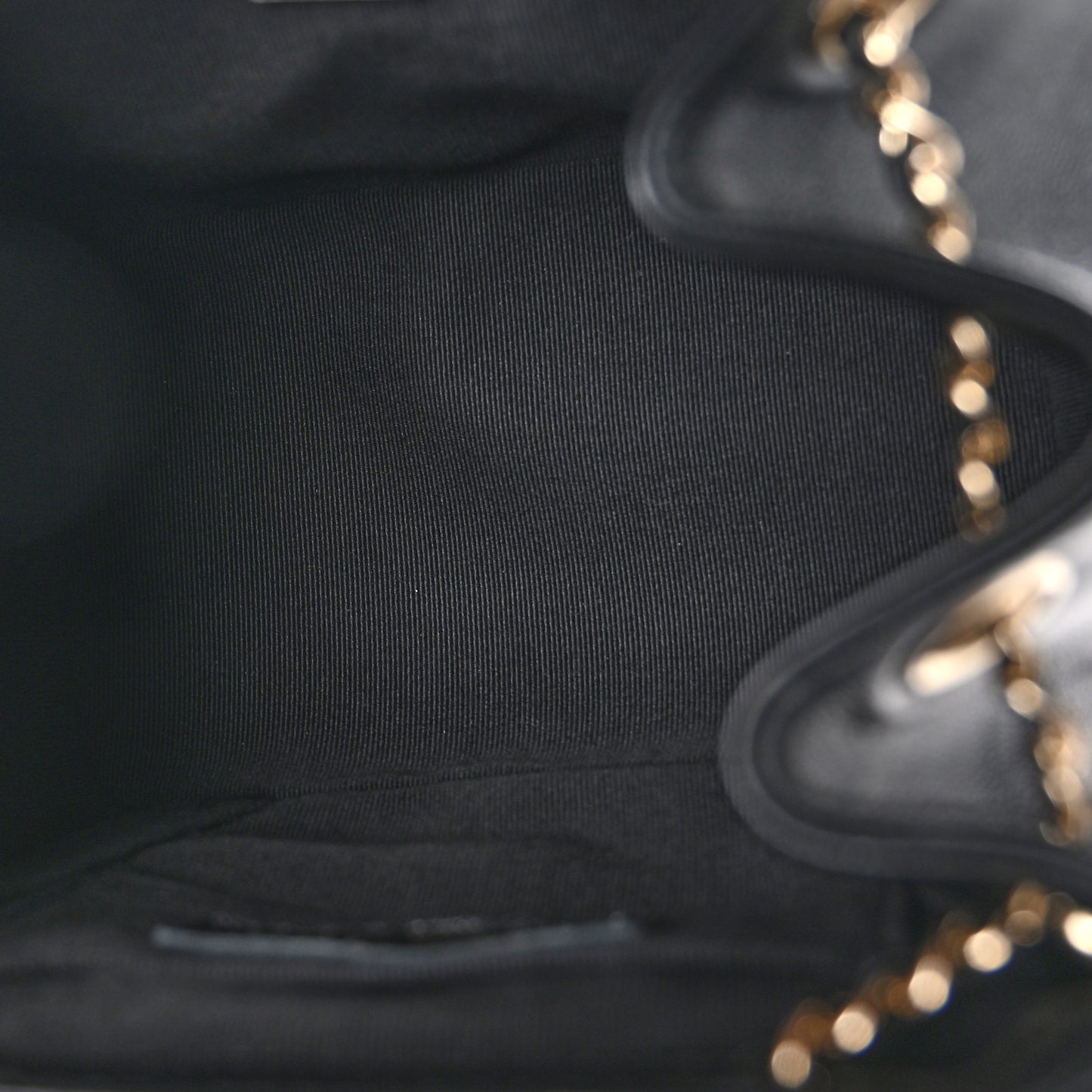 Lambskin Quilted Small Duma Drawstring Backpack Black