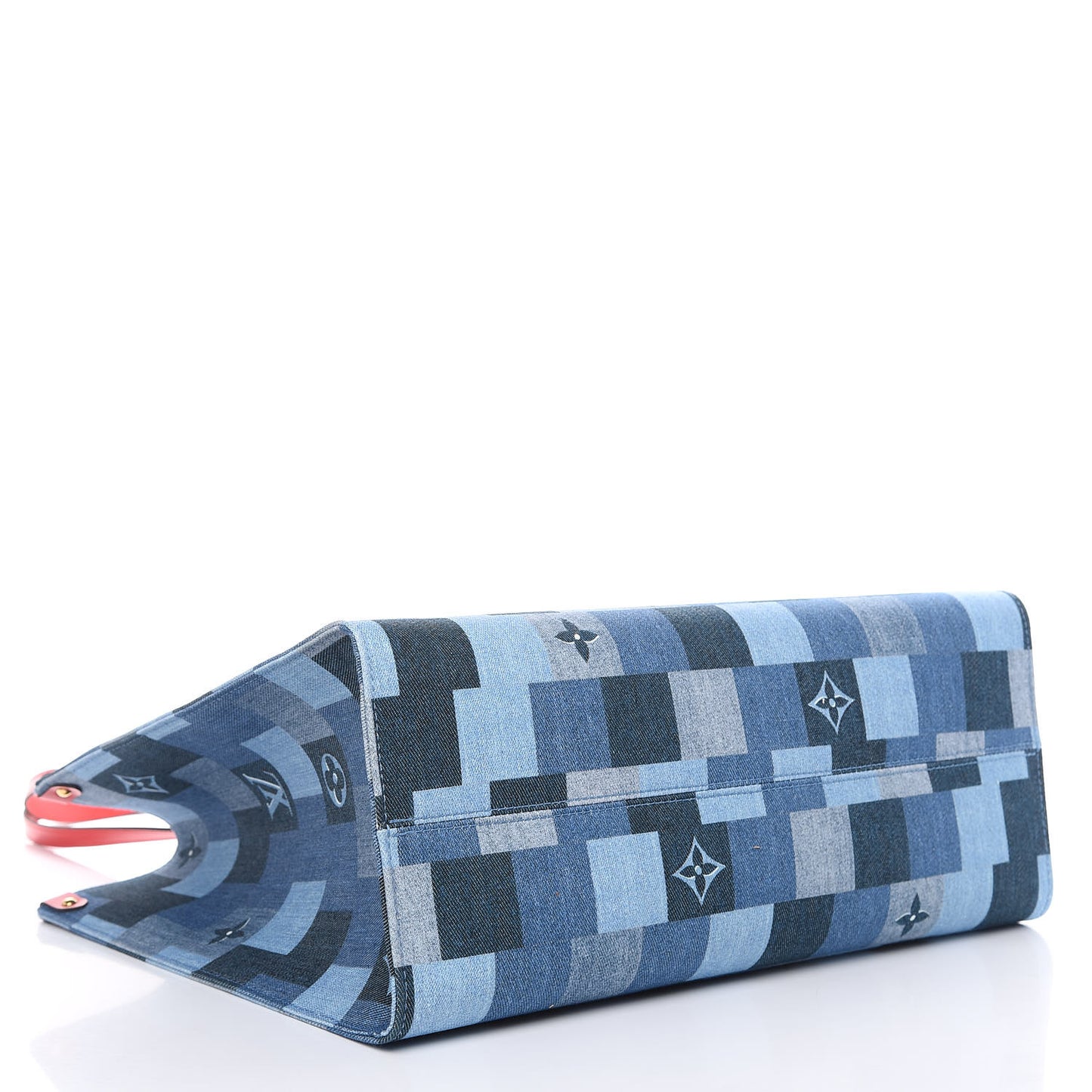 Denim Damier Monogram Onthego Blue Rouge