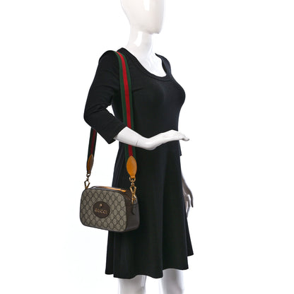 Gucci GG Supreme Monogram Web Neo Vintage Shoulder Bag Beige New Acero Crop 2 of 9