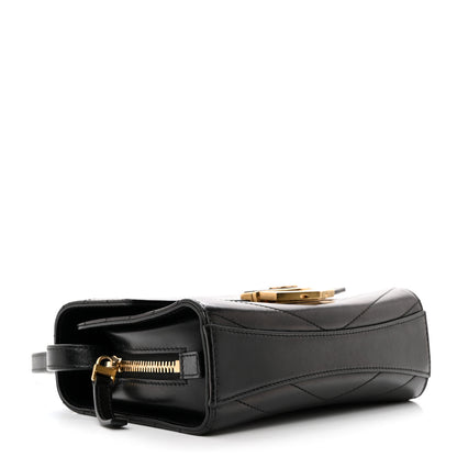 Chanel Calfskin Chevron Quilted Medal Flap Black 4 of 11