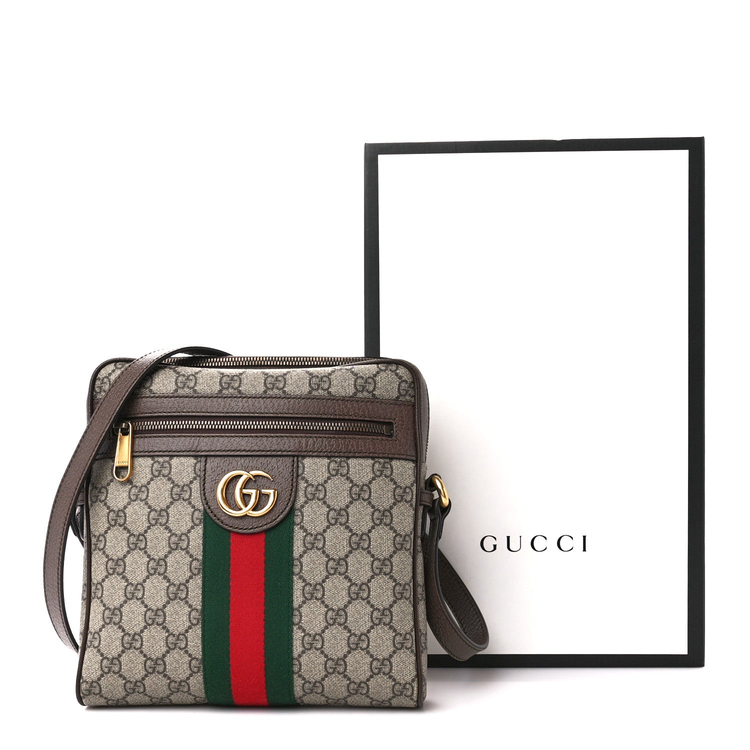 Gucci GG Supreme Monogram Web Small Ophidia Messenger Bag Brown 12 of 12