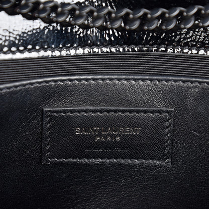 Saint Laurent Textured Patent Medium Classic Monogram Kate Satchel Black 7 of 7