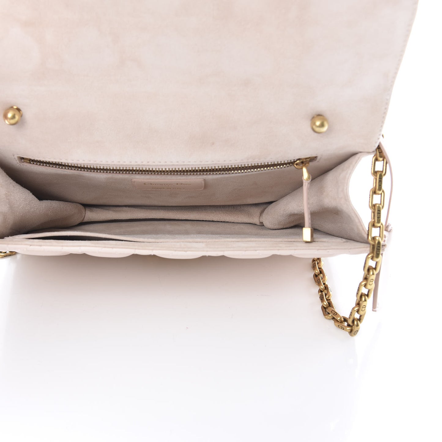 Lambskin Cannage Large Dioraddict Flap Rose Poudre