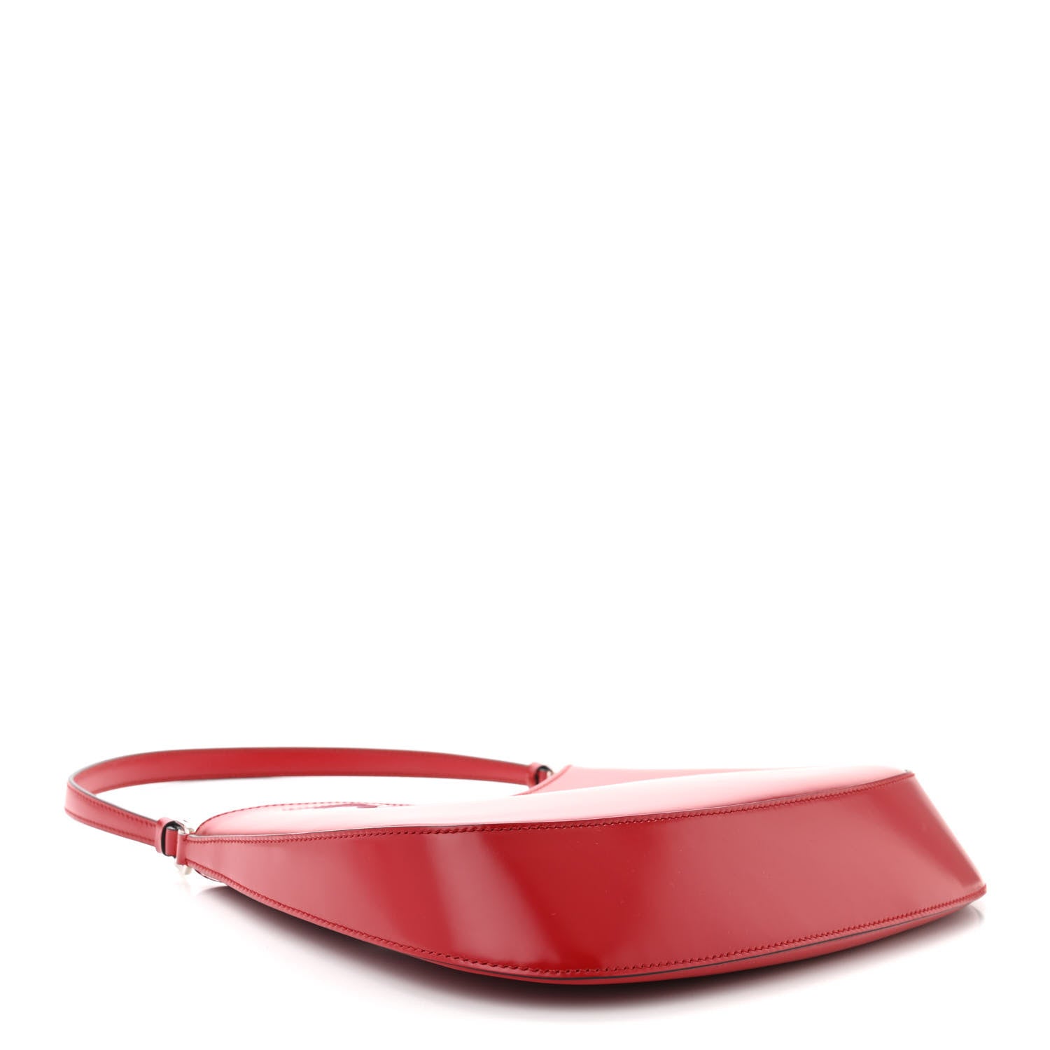 Prada Spazzolato Cleo Shoulder Bag Scarlatto Black 4 of 9