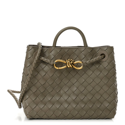 Bottega Veneta Nappa Intrecciato Small Andiamo Shoulder Bag Sterling 1 of 11