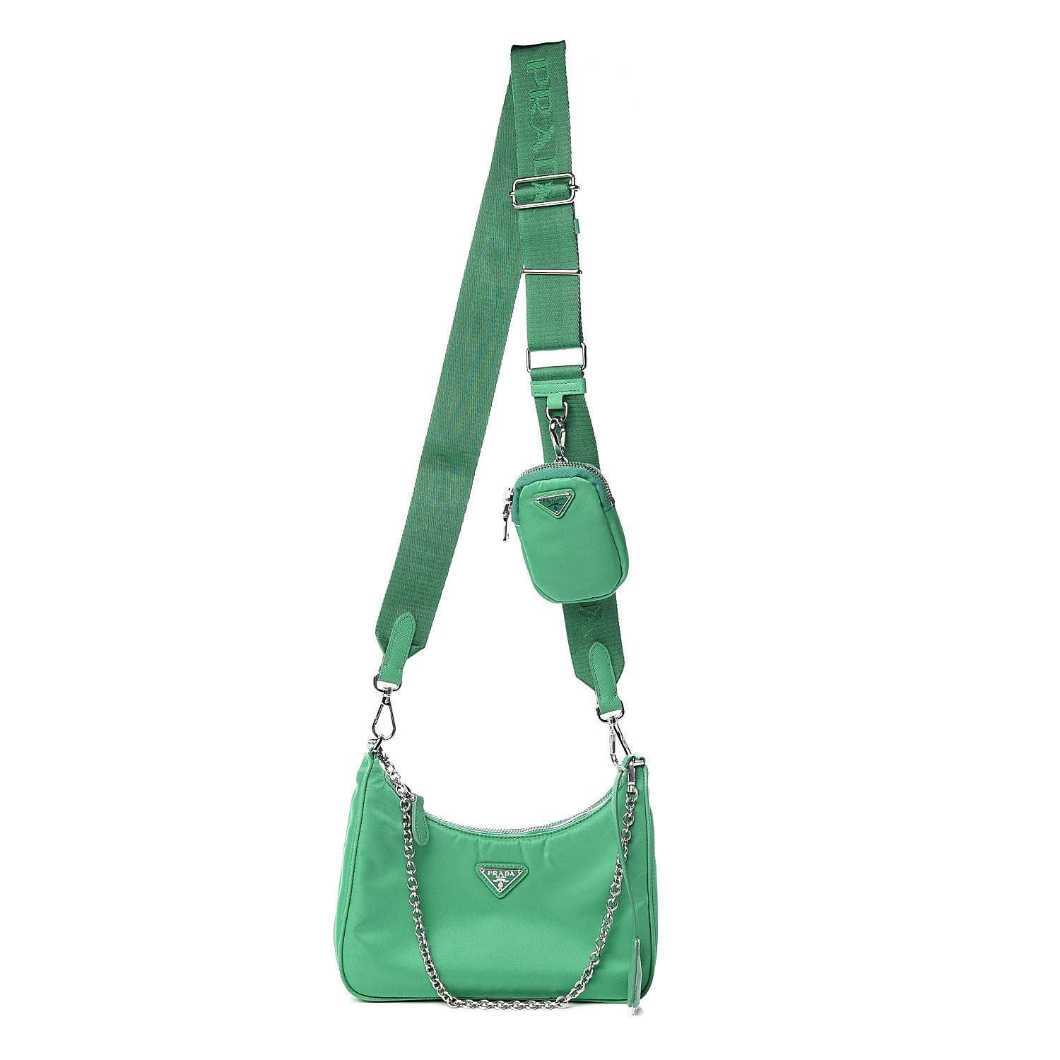 Prada Nylon Re-Edition 2005 Shoulder Bag Menta 1 of 9