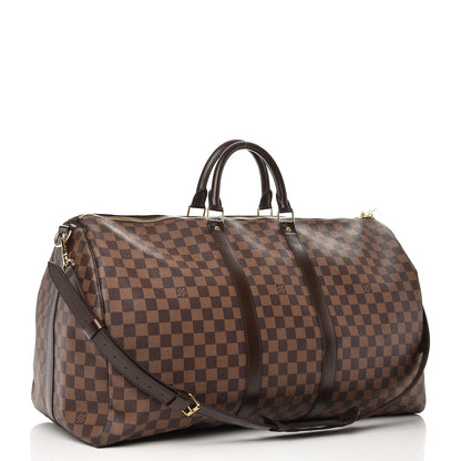 Louis Vuitton Damier Ebene Keepall Bandouliere 55 3 of 7