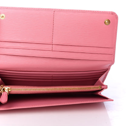 Prada Vitello Move Continental Flap Travel Wallet Geranio 6 of 9