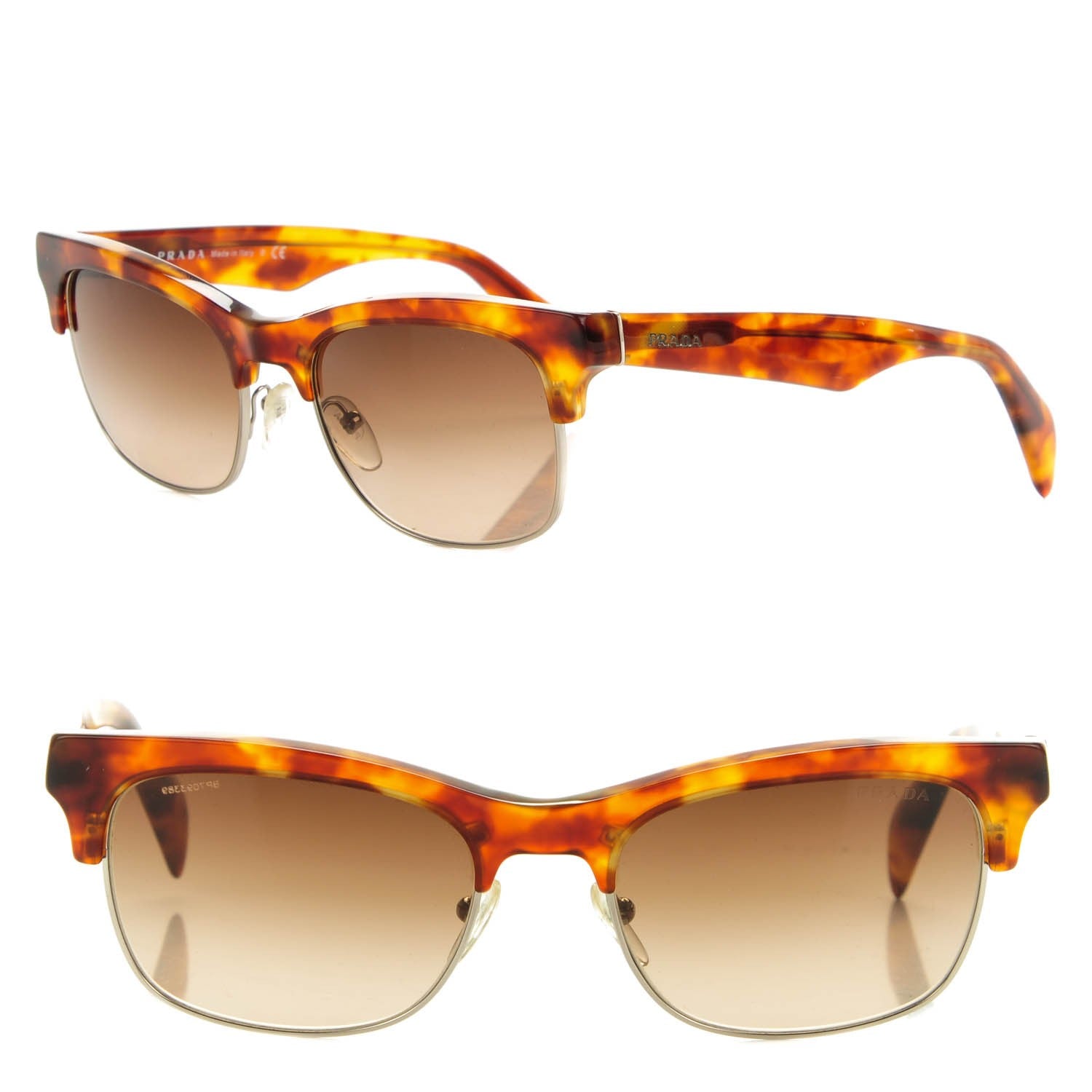 Prada Acetate Sunglasses SPR11P Havana 1 of 5