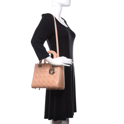 Christian Dior Patent Cannage Medium Lady Dior Pale Pink 2 of 16