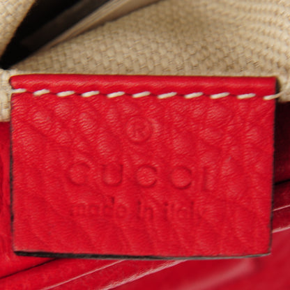 Gucci Pebbled Calfskin Small Soho Disco Bag Tabasco Red 6 of 7