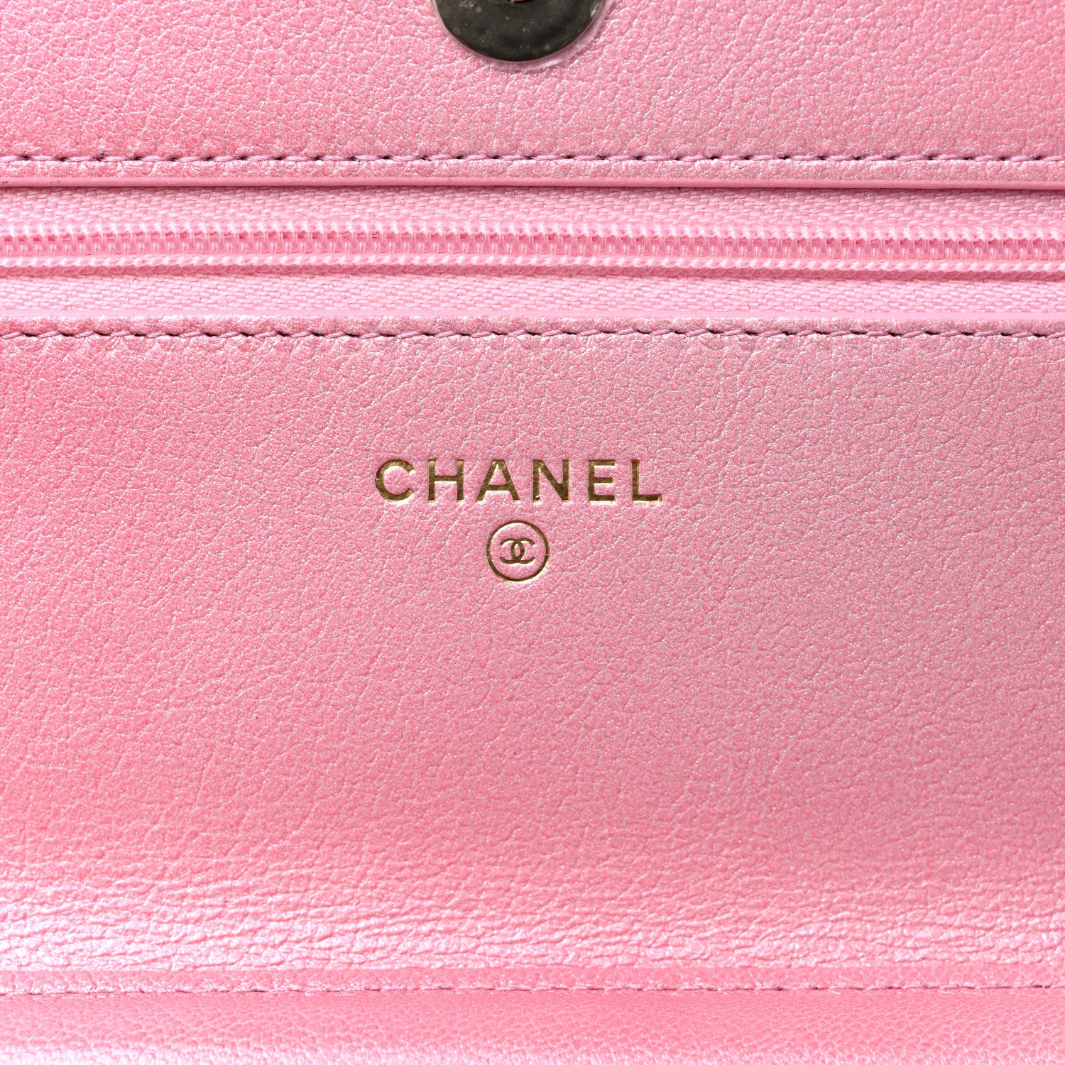Chanel Iridescent Caviar Quilted Wallet on Chain WOC Rose Pink 6 of 11