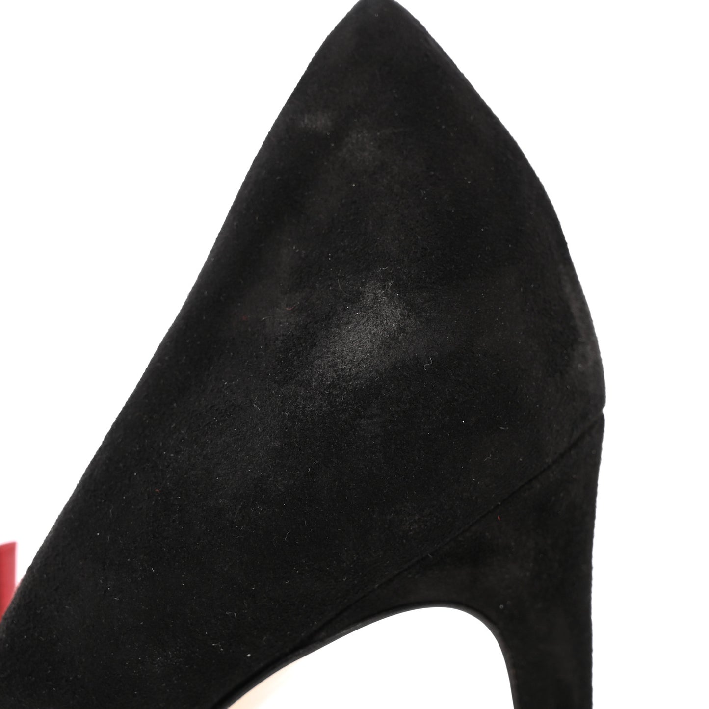 Kid Scamosciato Removable Web Bow High Heel Pumps 39.5 Black