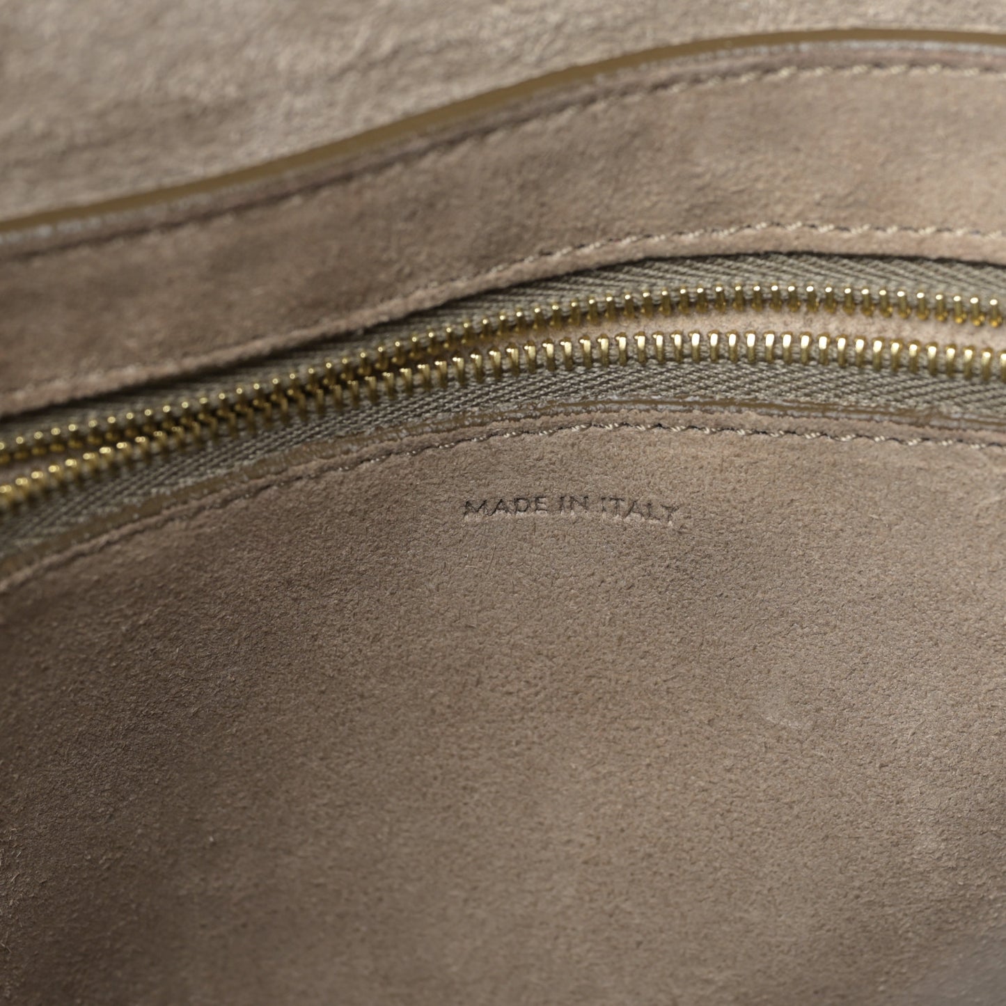 Soft Grained Calfskin Sangle Bucket Bag Taupe