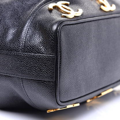 Chanel Caviar CC Drawstring Shoulder Bag Black 7 of 11