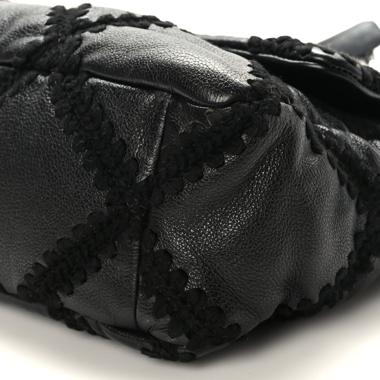 Calfskin Crochet Medium Chanel 19 Flap Black