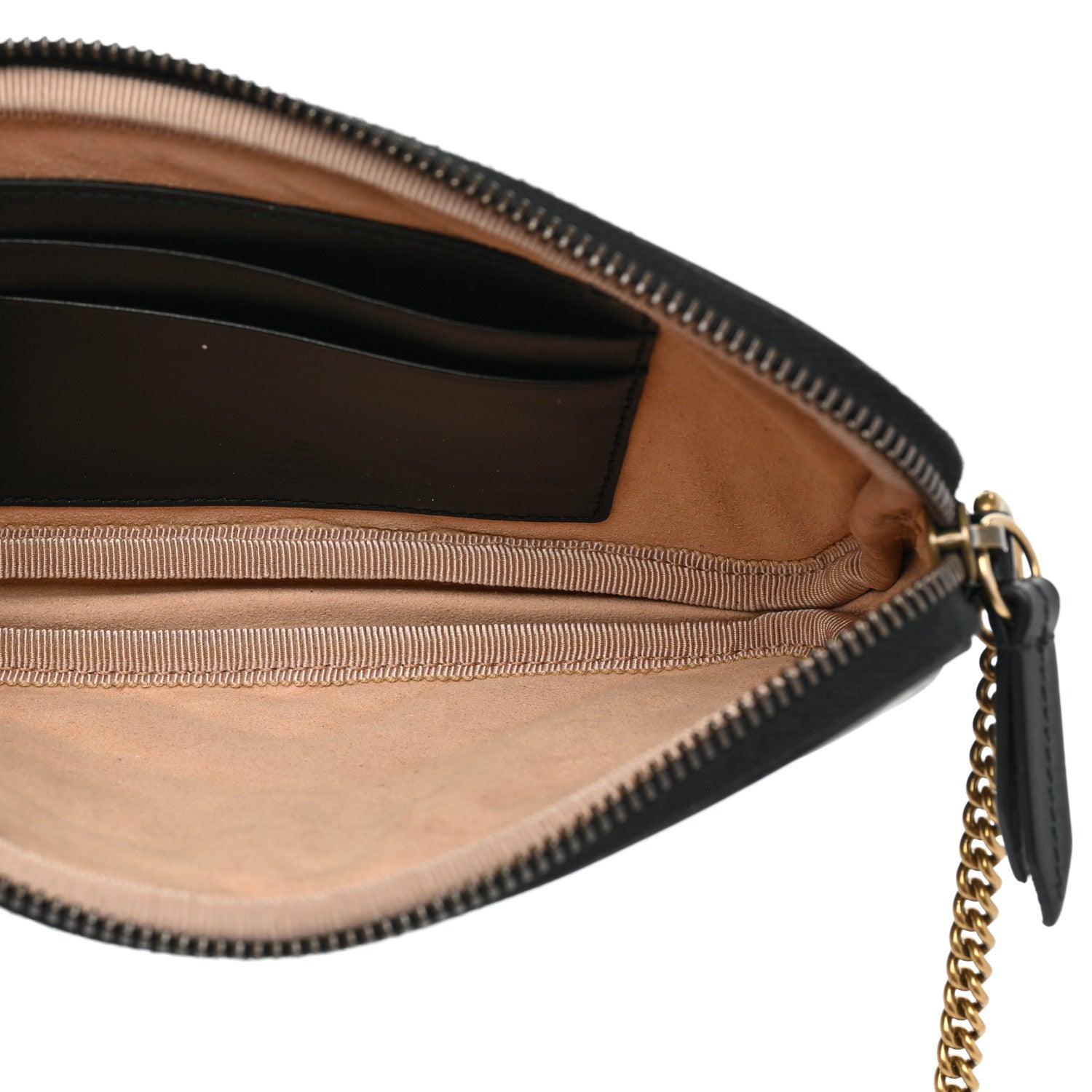 Gucci Calfskin Matelasse Mini GG Marmont Chain Crossbody Bag Black 5 of 10