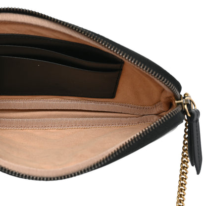 Gucci Calfskin Matelasse Mini GG Marmont Chain Crossbody Bag Black 5 of 10