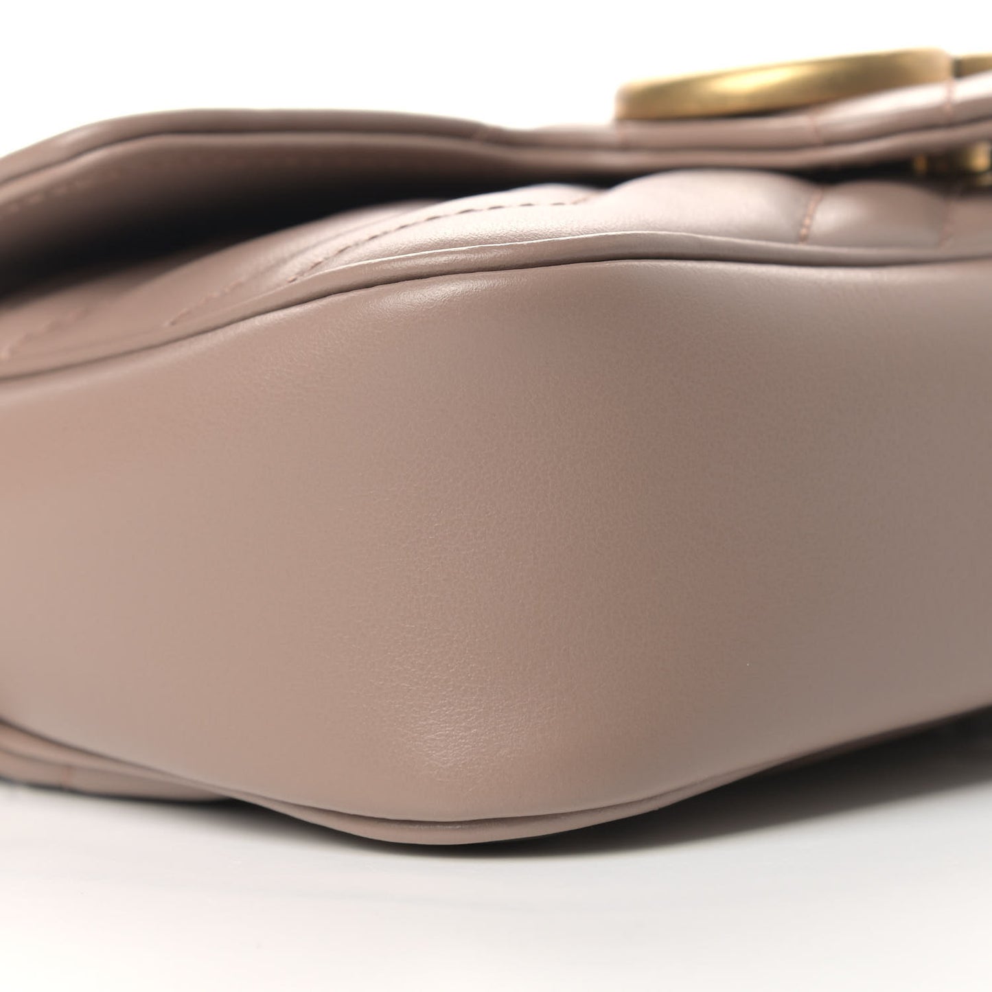 Calfskin Matelasse Super Mini GG Marmont Shoulder Bag Porcelain Rose