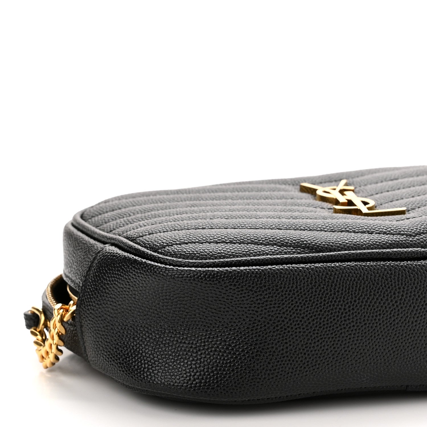 Saint Laurent Grain De Poudre Matelasse Monogram Mini Lou Camera Bag Black 8 of 11