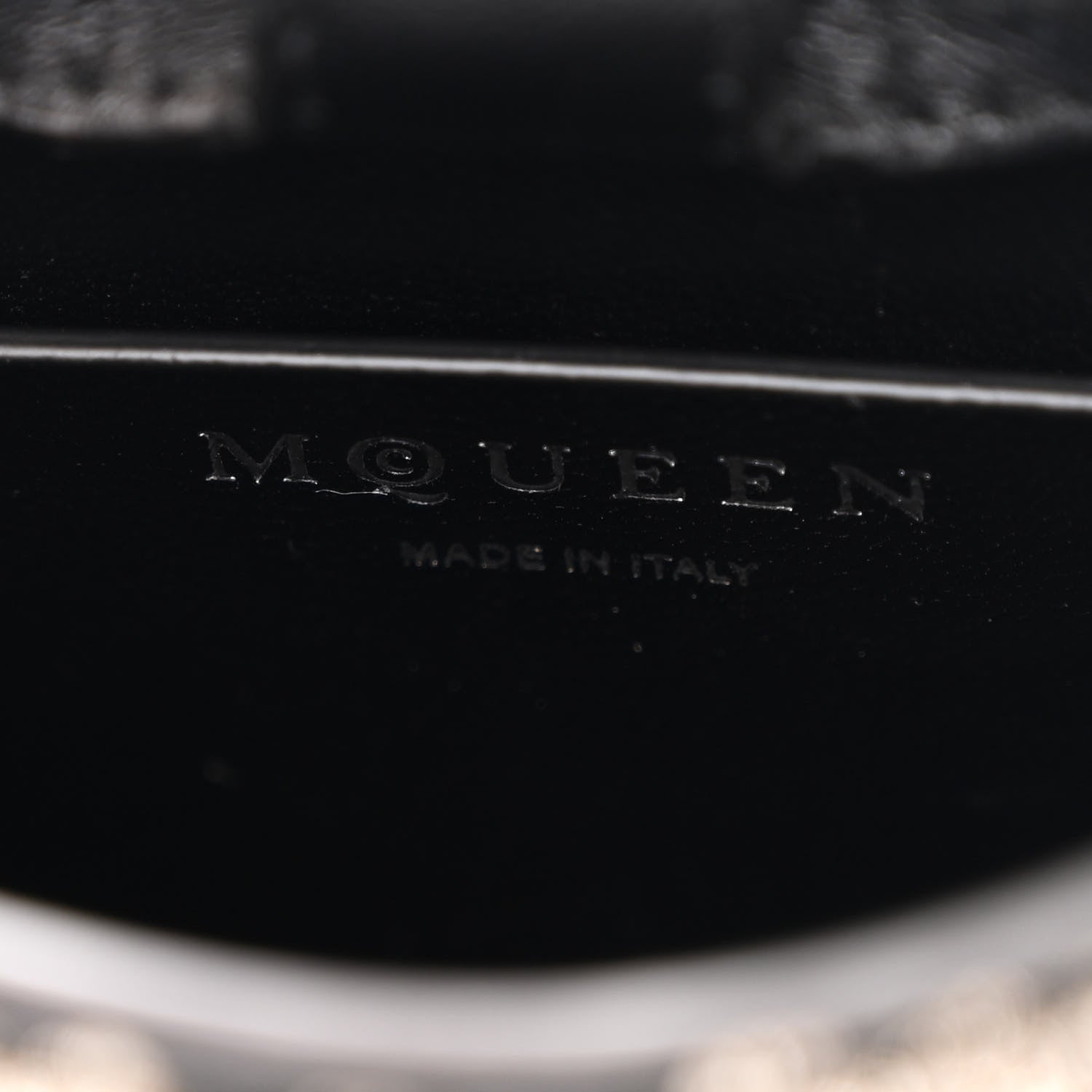 Alexander McQueen Lambskin Embellished Crystal Mini T-Bar Bag Black 6 of 10