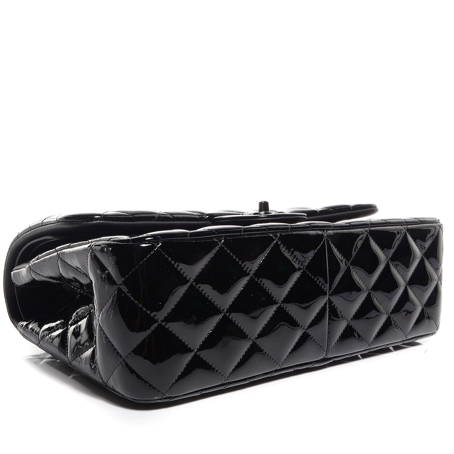 Patent Jumbo Double Flap Black