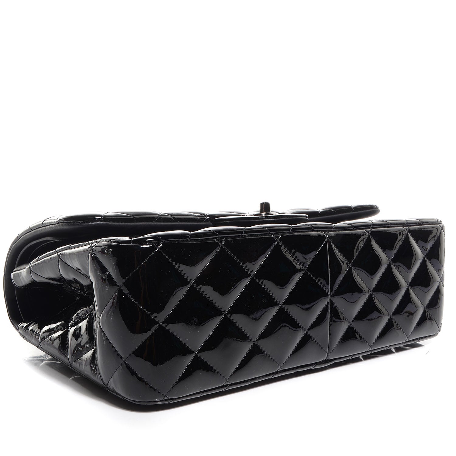 Chanel Patent Jumbo Double Flap Black 5 of 9